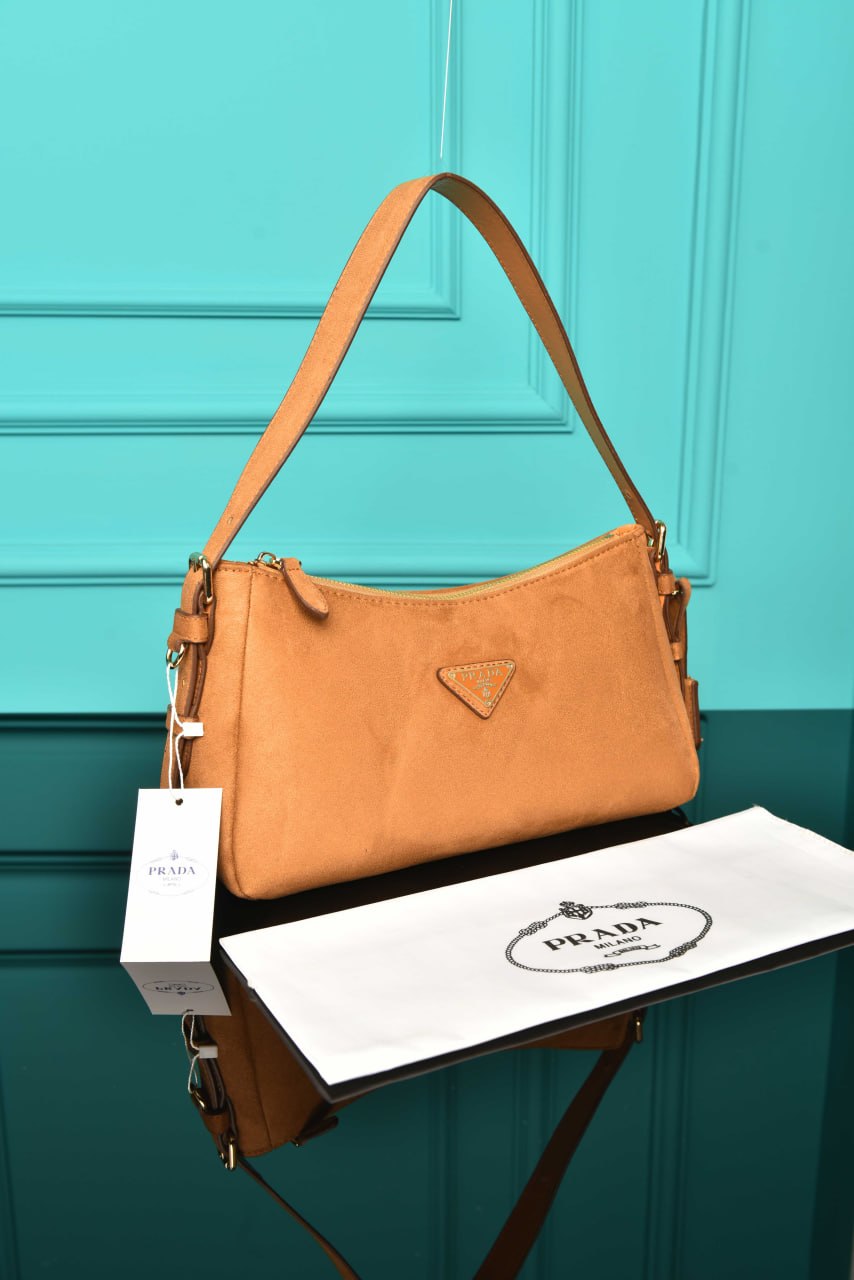 PR - Aimee Medium Leather Shoulder Bag in Suede