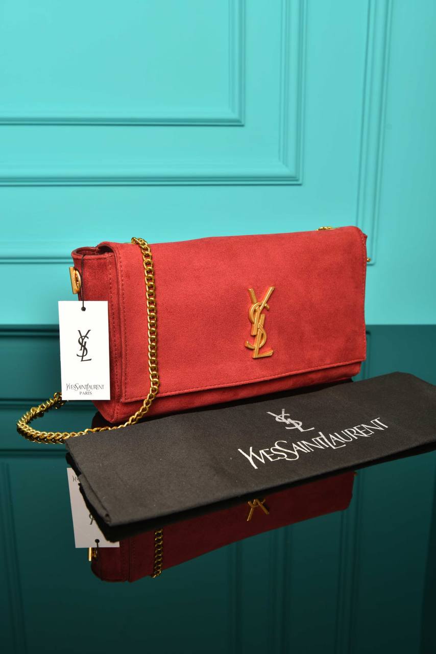 YS - Medium Reversible Kate Flap Bag Suede