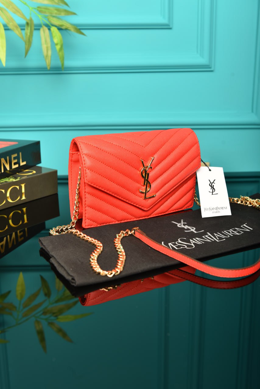 YS - Cassandre Leather Wallet on Chain