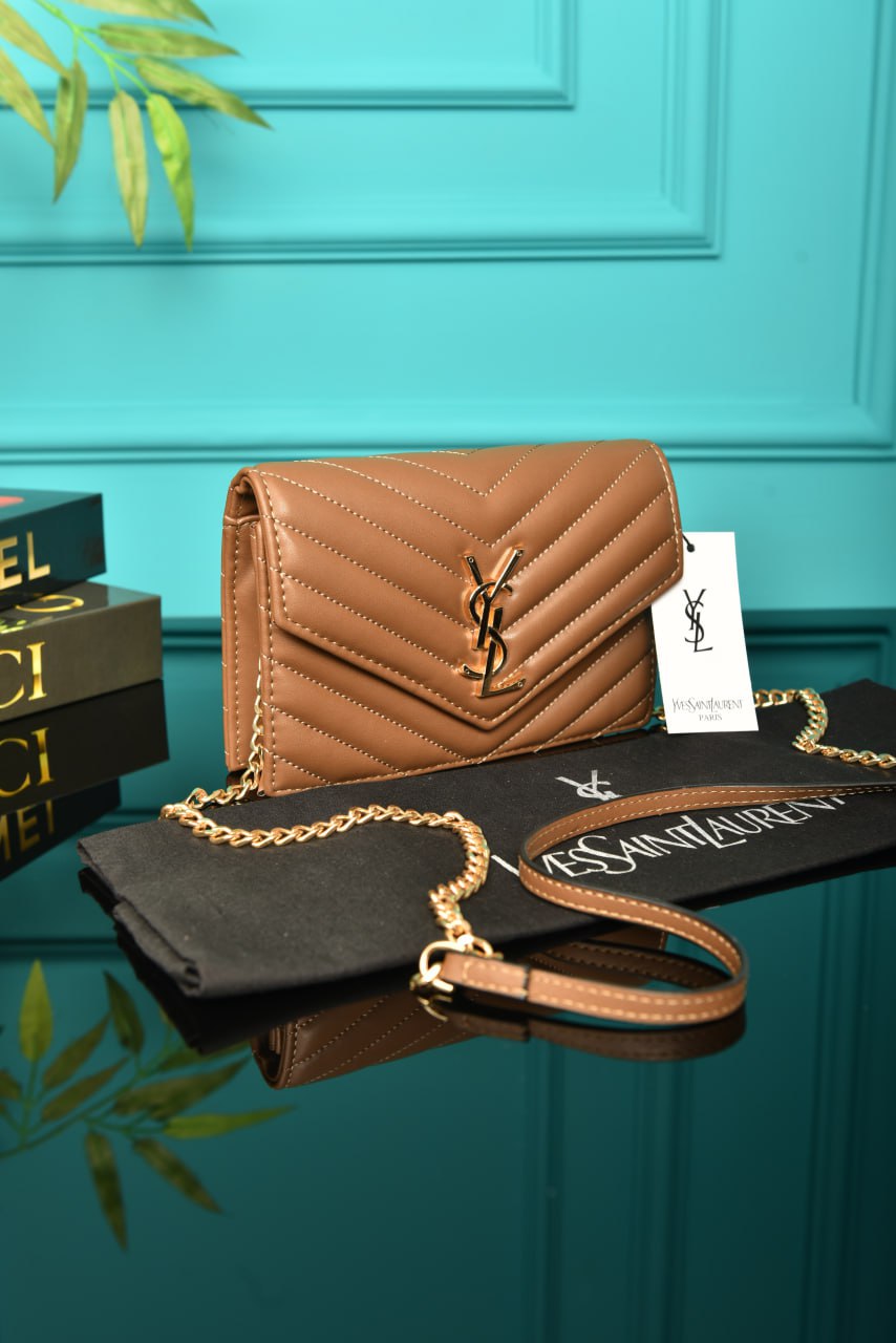 YS - Cassandre Leather Wallet on Chain