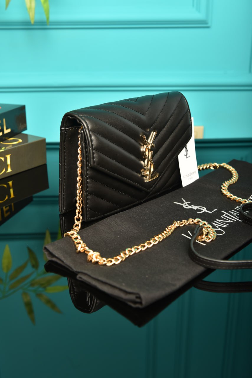 YS - Cassandre Leather Wallet on Chain
