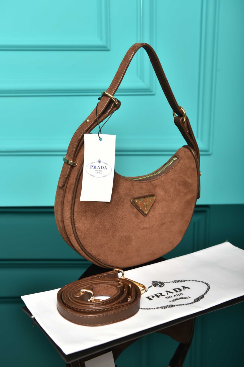 PR - Arque Small Leather Shoulder Bag (Suede)