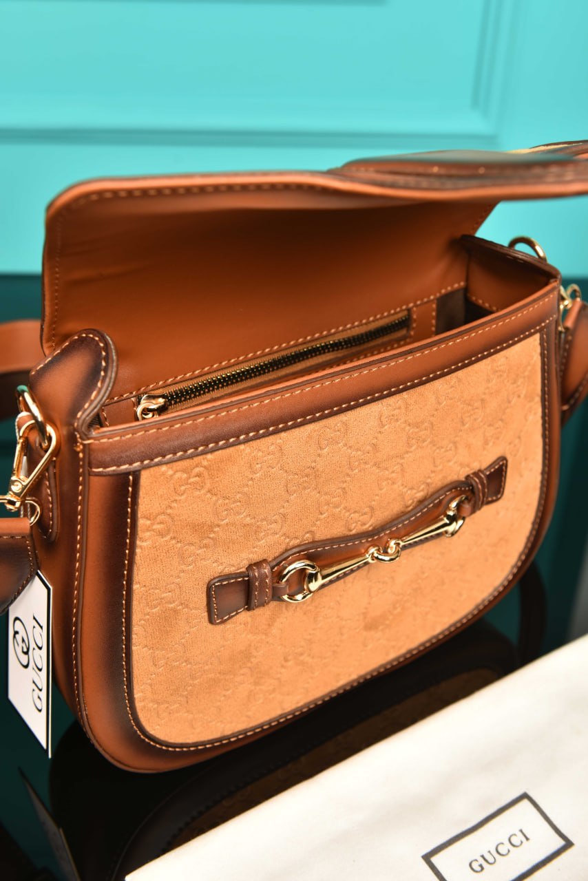 GCC - Horsebit Shoulder Bag in Leather