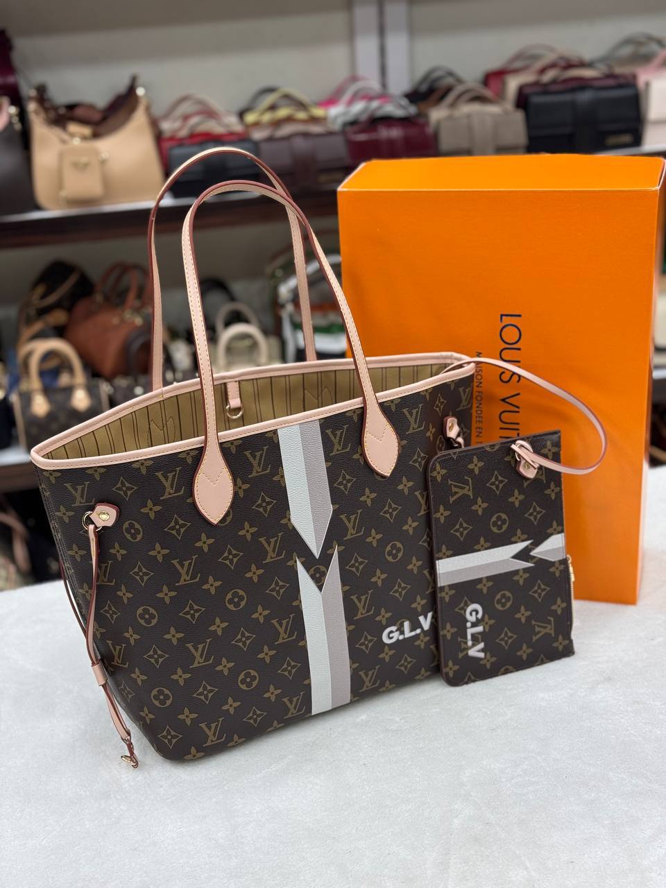 L - Neverfull Medium Pumpkin
