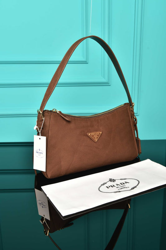 PR - Aimee Medium Leather Shoulder Bag in Suede