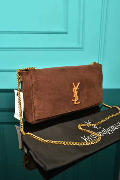 YS - Medium Reversible Kate Flap Bag Suede
