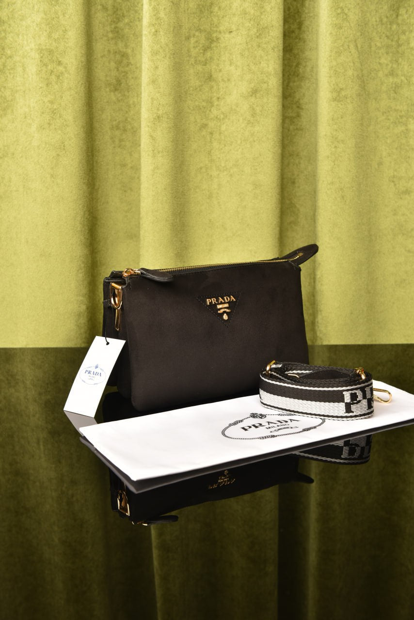 PR - Vitello Daino Soft Mini Zippered Bag Argilla