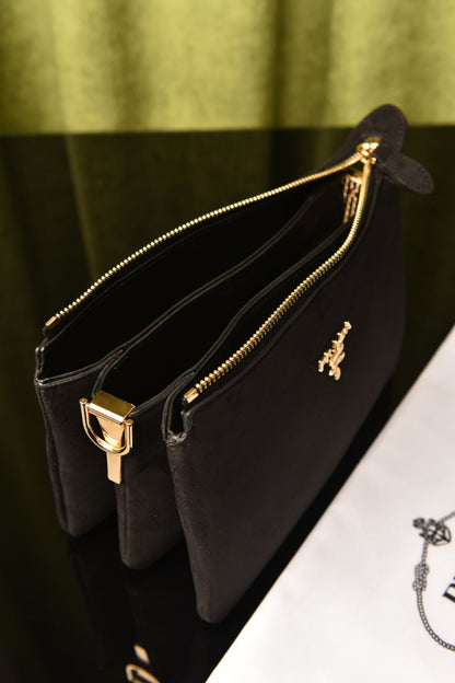 PR - Vitello Daino Soft Mini Zippered Bag Argilla