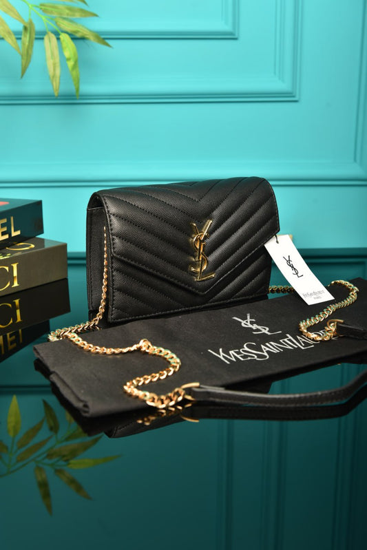 YS - Cassandre Leather Wallet on Chain