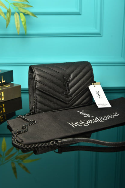 YS - Cassandre Leather Wallet on Chain