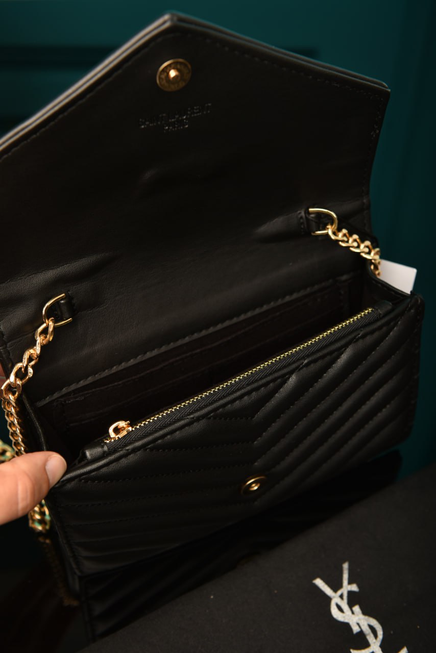 YS - Cassandre Leather Wallet on Chain