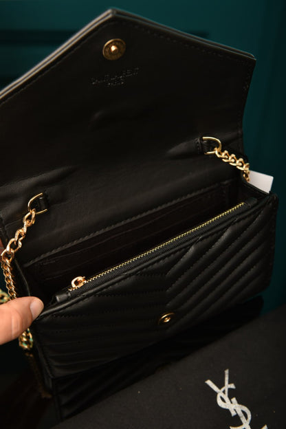 YS - Cassandre Leather Wallet on Chain