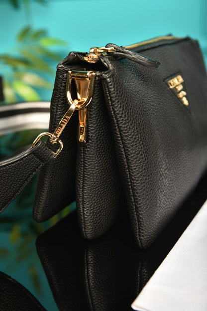 PR - Vitello Daino Soft Mini Zippered Bag Argilla