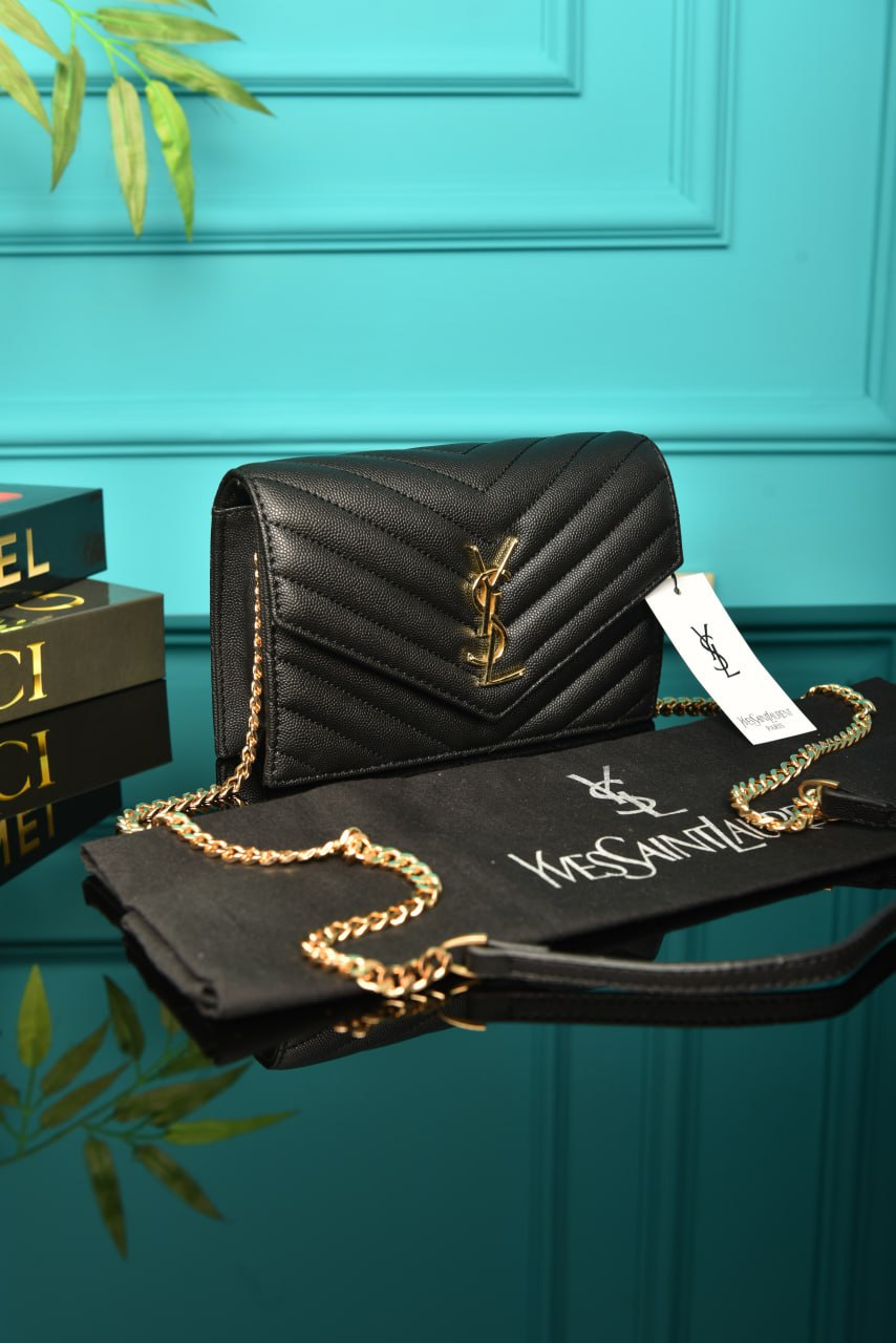 YS - Cassandre Leather Wallet on Chain