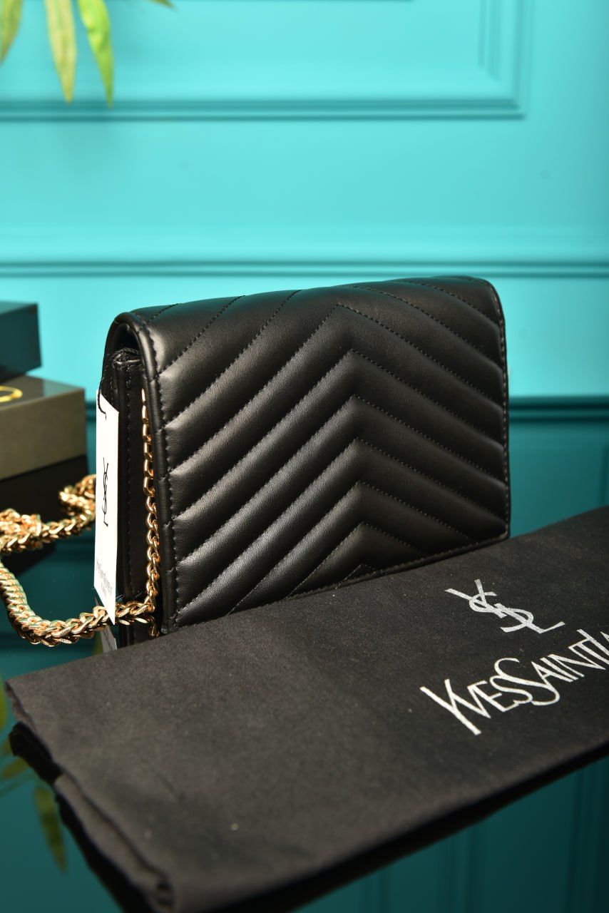 YS - Cassandre Leather Wallet on Chain