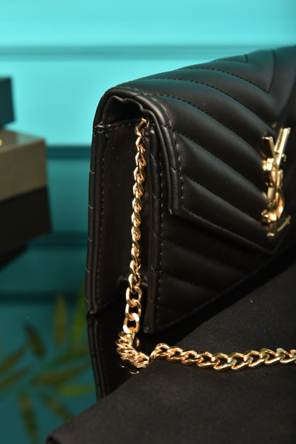 YS - Cassandre Leather Wallet on Chain