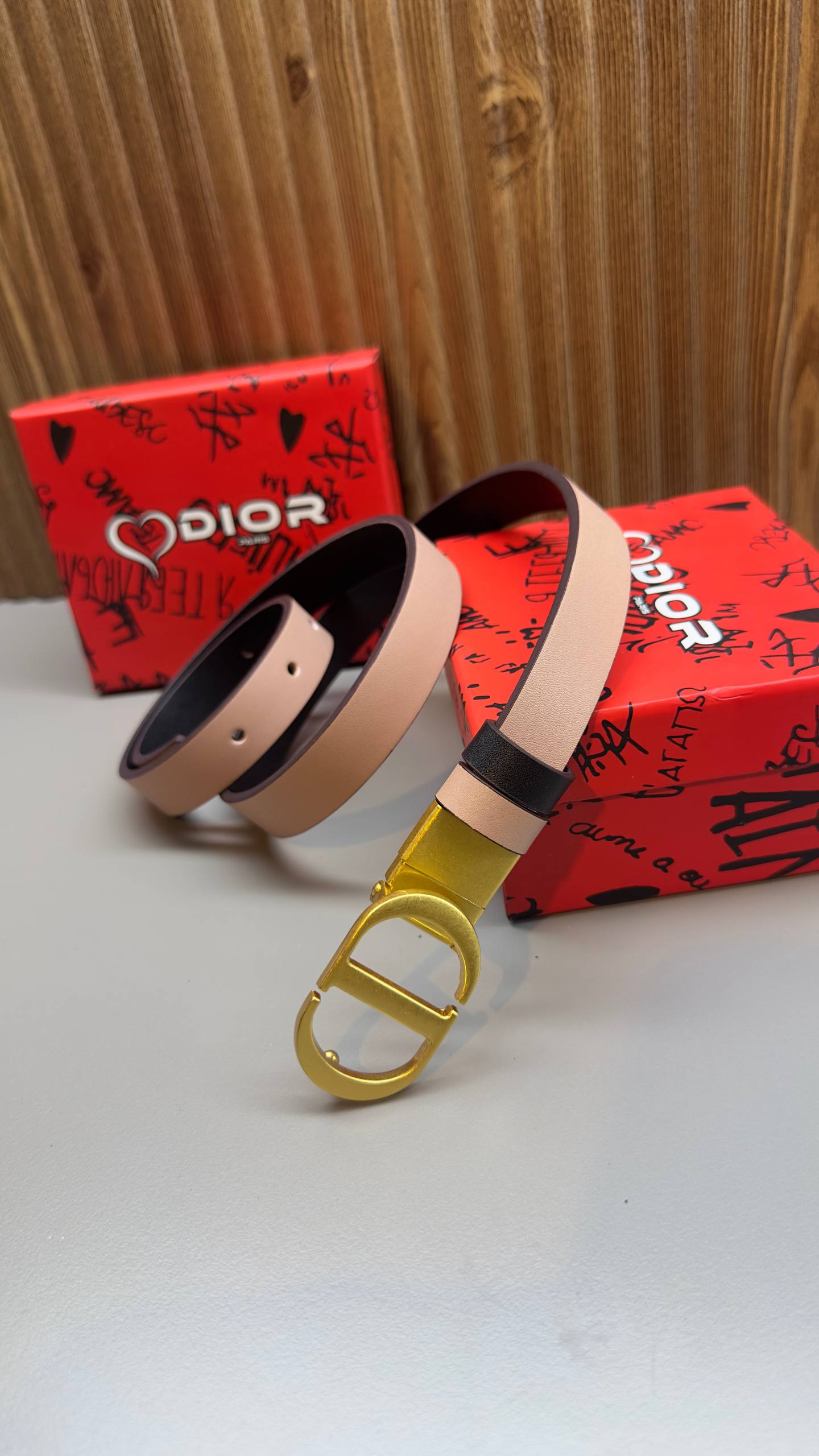 C-D - Leather Imported Belt