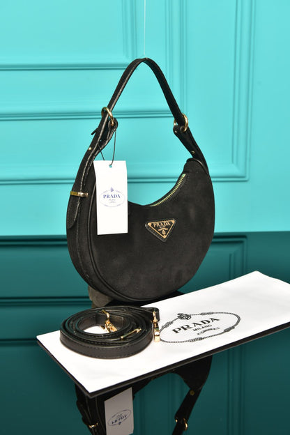 PR - Arque Small Leather Shoulder Bag (Suede)