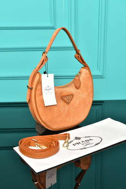 PR - Arque Small Leather Shoulder Bag (Suede)
