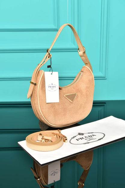 PR - Arque Small Leather Shoulder Bag (Suede)